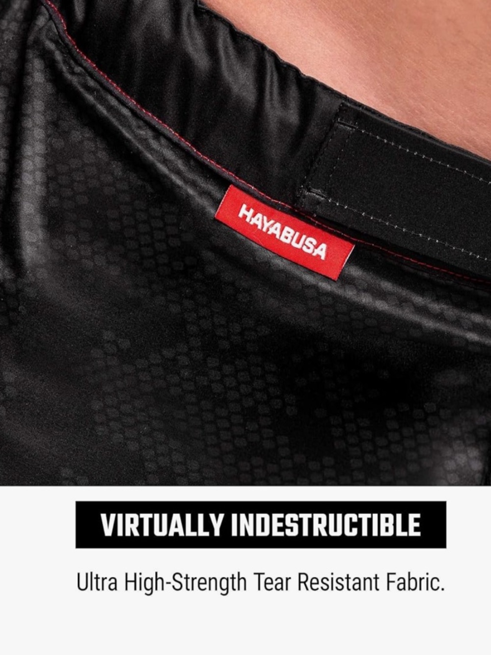 Hayabusa Hexagon Mid-Thigh Hybrid Fight Short black virtually indestructible M - Picture 14 of 16